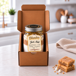 Just Add Baking blondie mix layered in a reusable mason jar